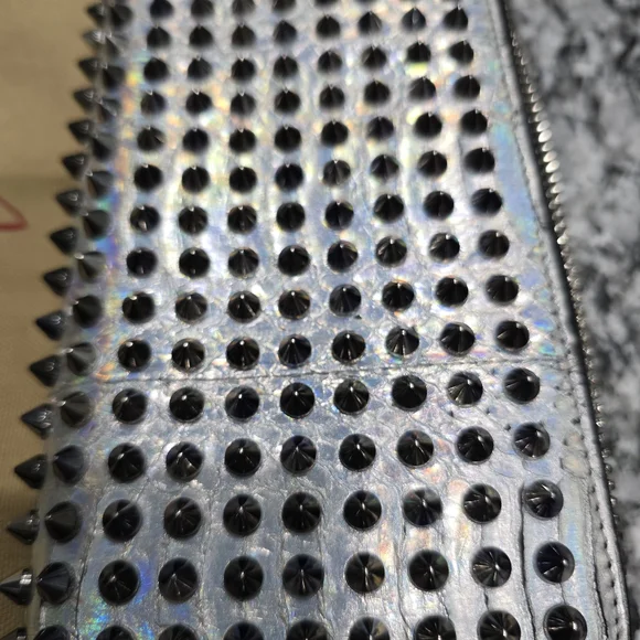Christian Louboutin Silver Studded Wallet - Picture 3 of 8